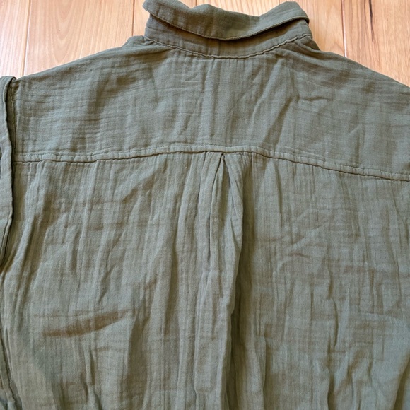 NEW Old Navy Waist Defined Green Cotton Romper - Picture 9 of 13